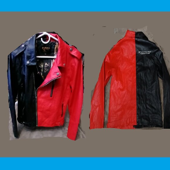 FREE SHIPPING! Beautiful Kleep Two-Tone Moto Jacket, Size Medium, Excellent, NWT - Picture 6 of 15